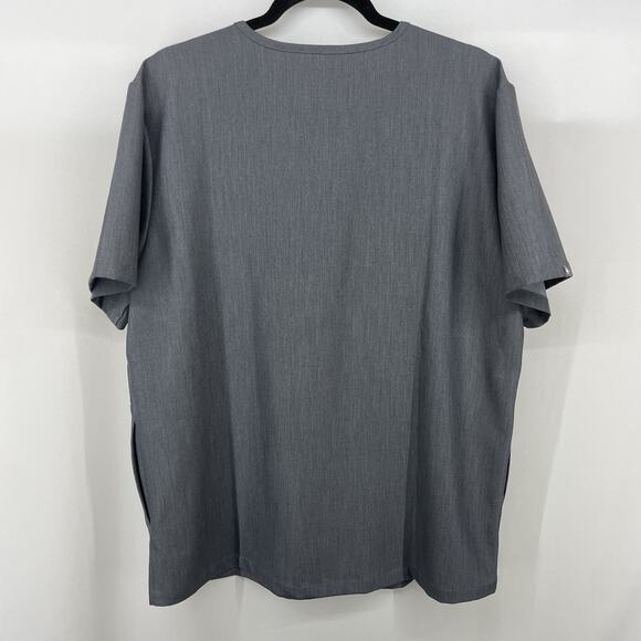 Figs Men's Size L Chisec Three Pocket Scrub Top Gray Technical Collection Shirt - Picture 2 of 6